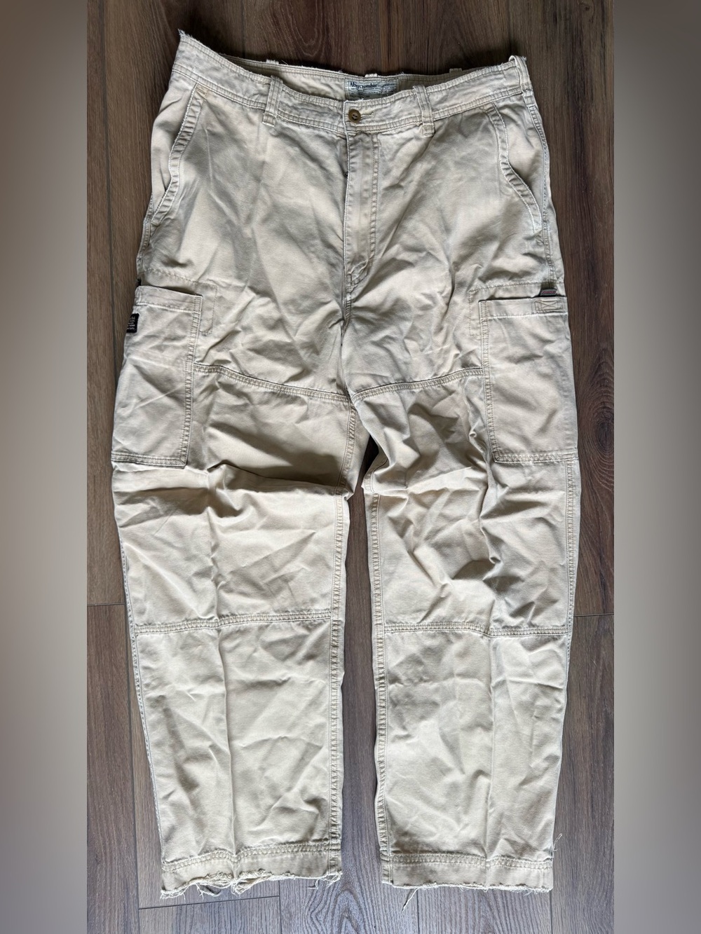 Vintage Abercrombie Fitch Paratrooper Pants Mens 36 Cargo Fatigue Military Baggy